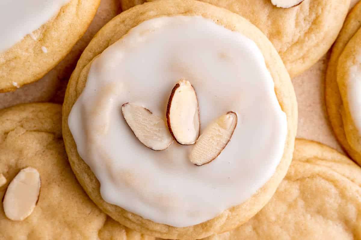 Soft Almond Sugar Cookies.
