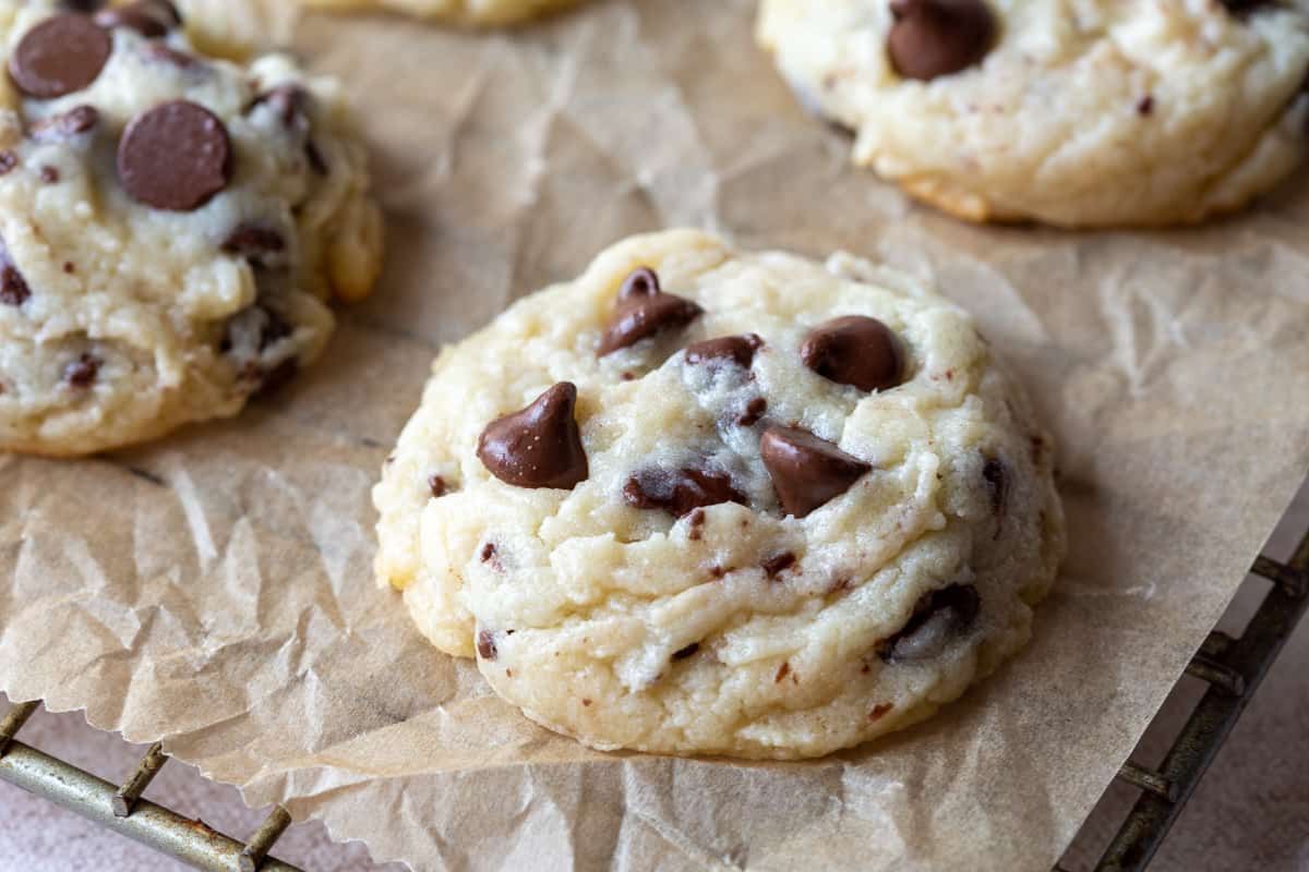 Soft Cream Cheese Chocolate Chip Cookies. 