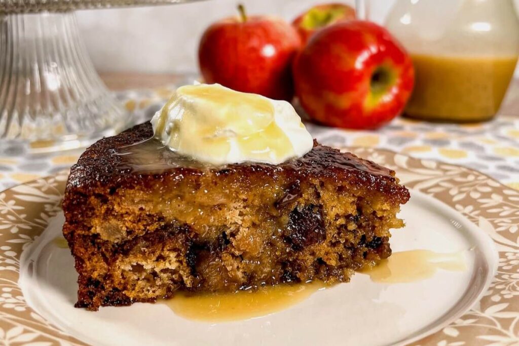 Sticky Toffee Apple Pudding.