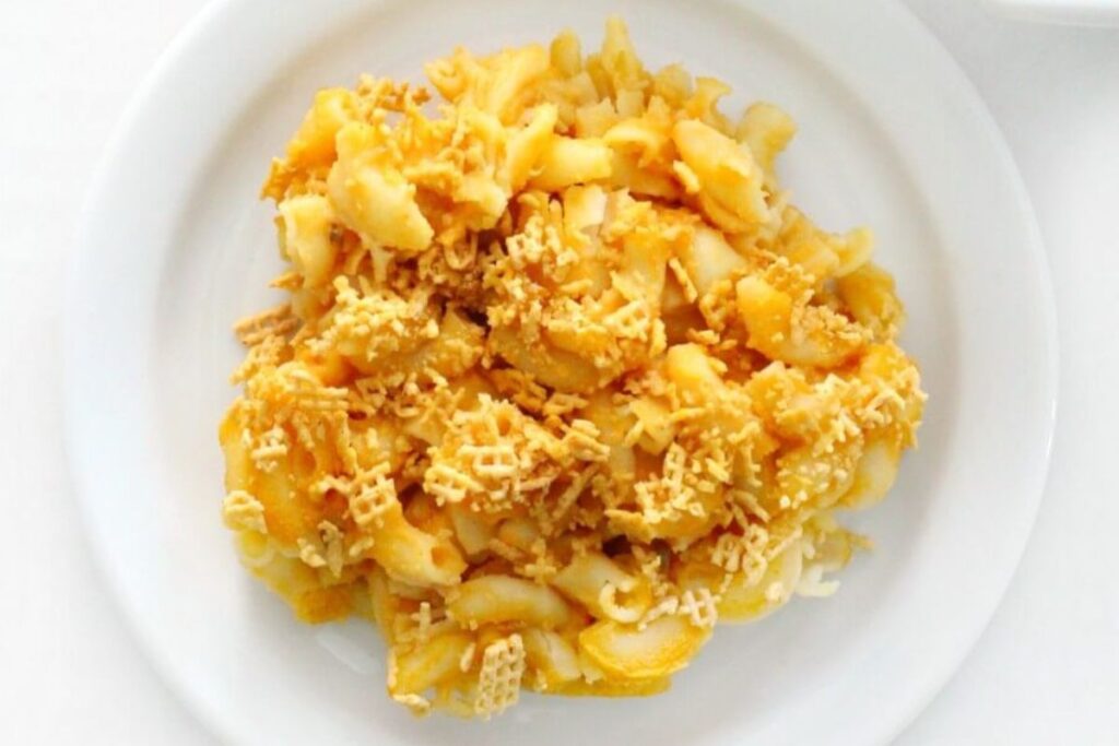 Baked Vegan Mac & Cheese.