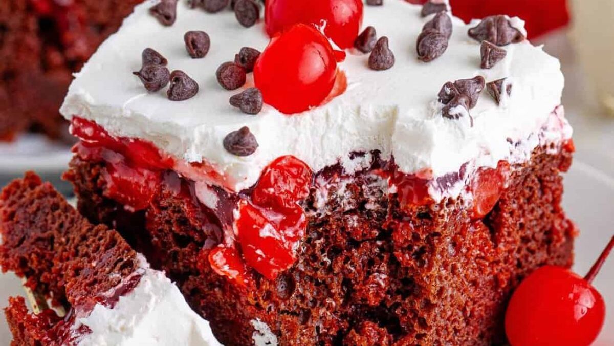 Black Forest Poke Cake.