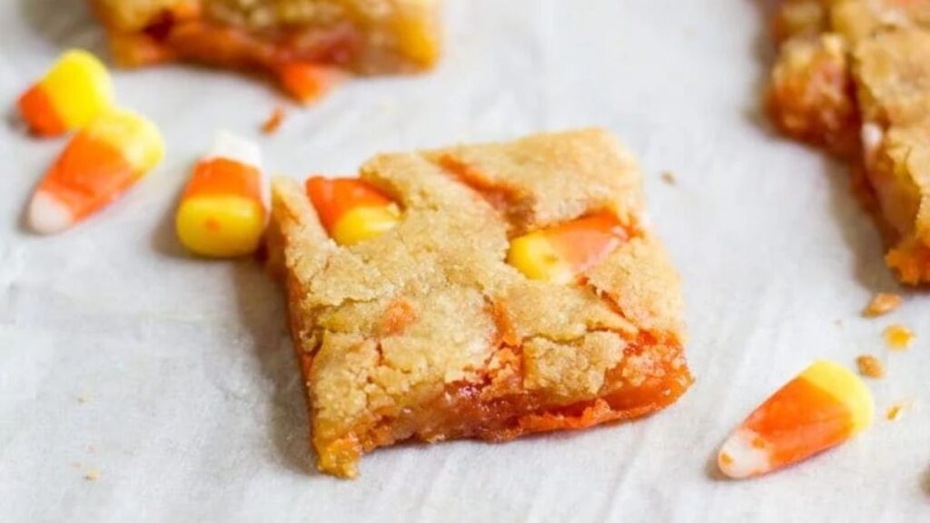 Candy Corn Blondies. 
