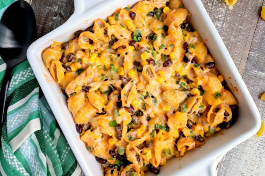 Cheesy Taco Pasta Bake.