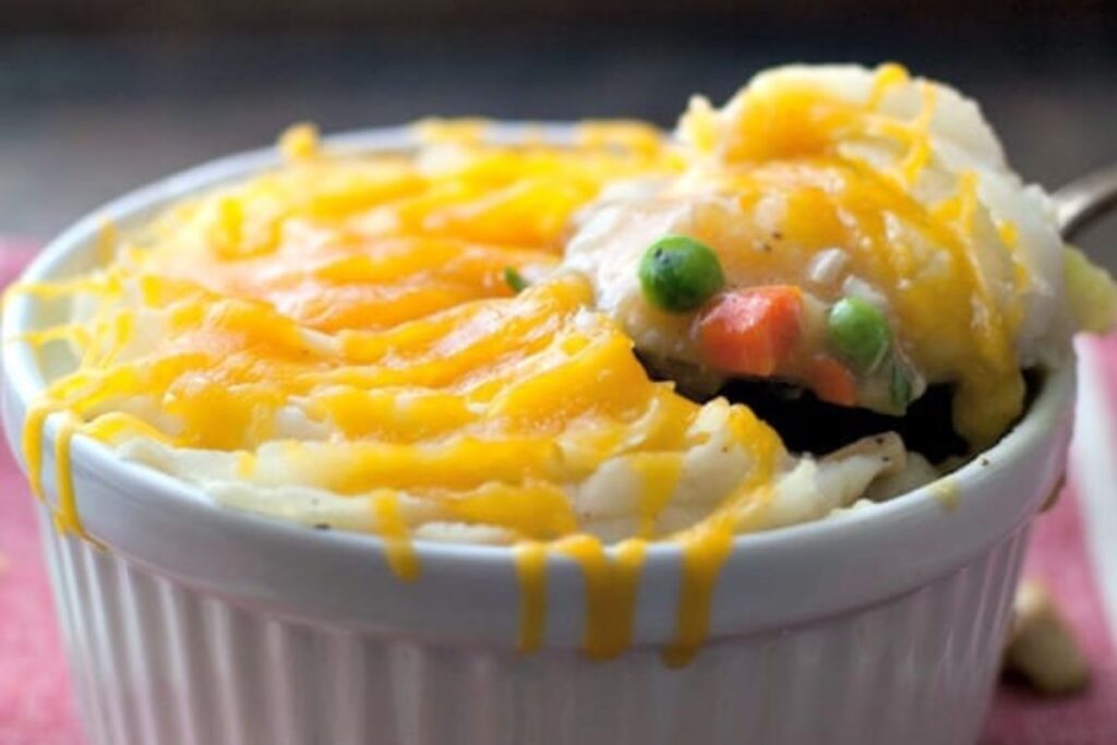 Chicken Pot Pies With Potatoes.