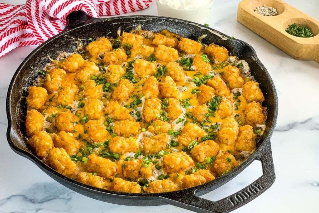 Chicken Tater Tot Casserole. 