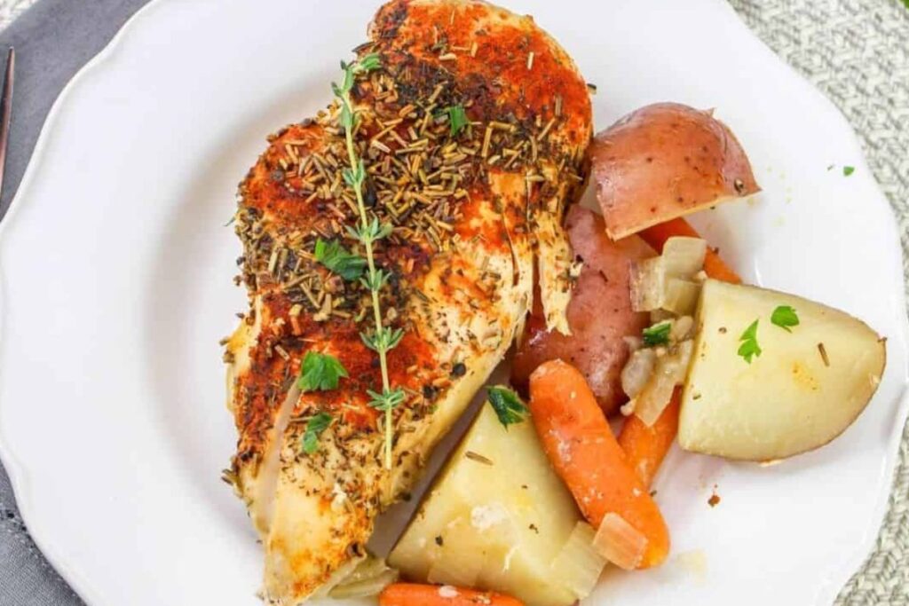 Crockpot Chicken And Potato Dinner. 