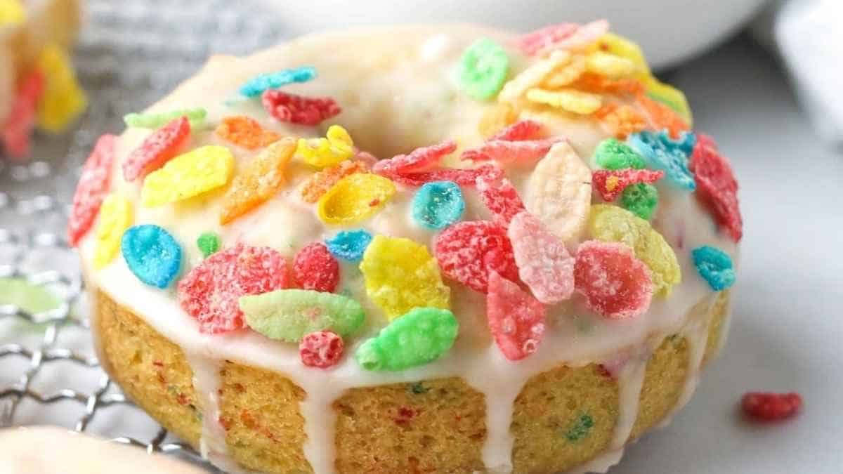 Fruity Pebbles Donuts.