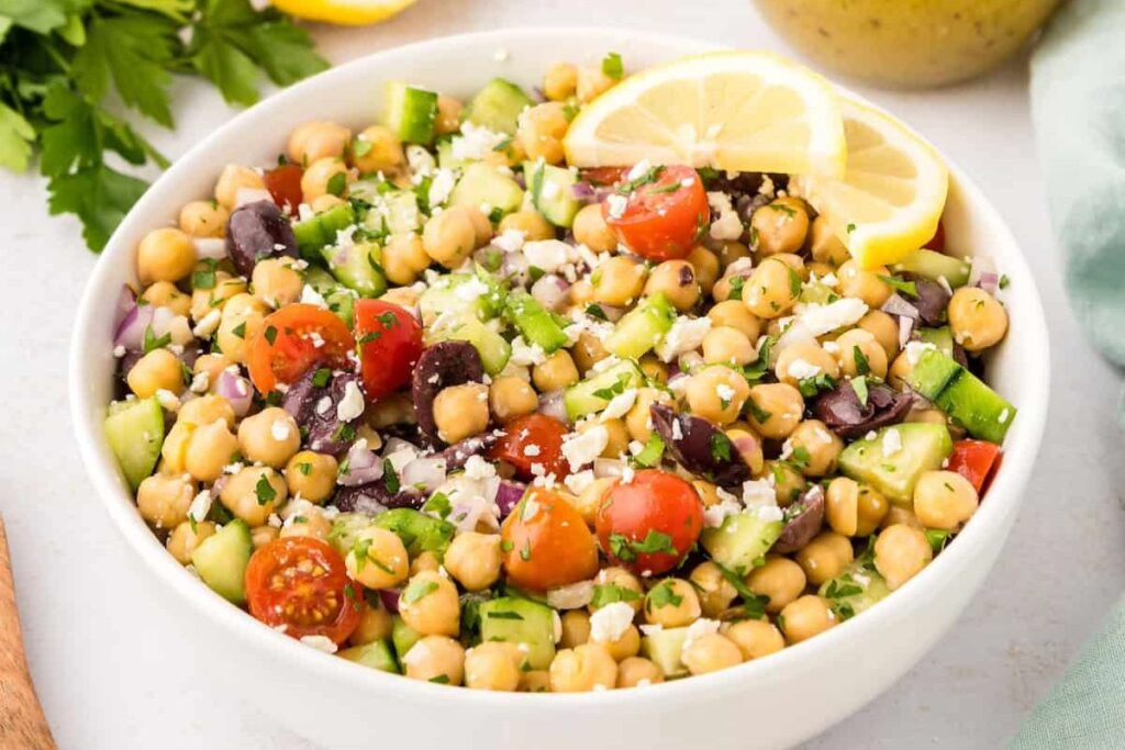 Mediterranean Chickpea Salad. 