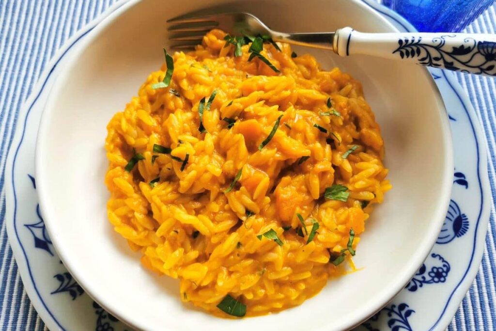 Orzo Risotto With Gorgonzola.