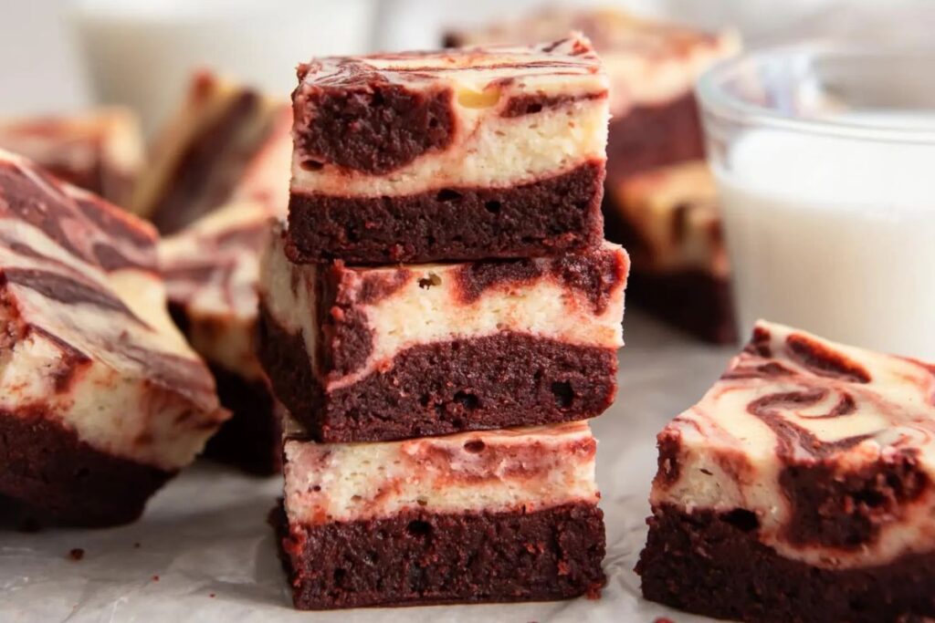 Red Velvet Cheesecake Brownies.