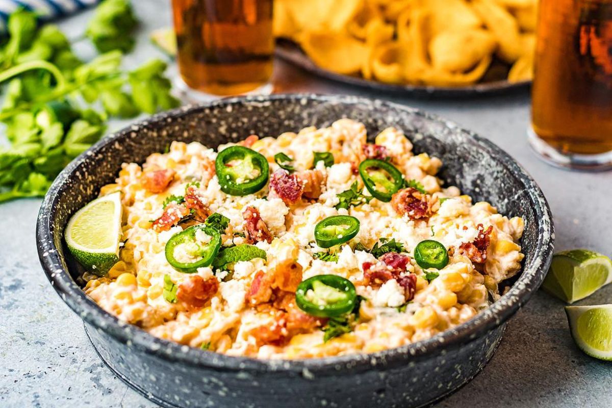 Slow Cooker Spicy Corn and Jalapeño Cheese Dip.