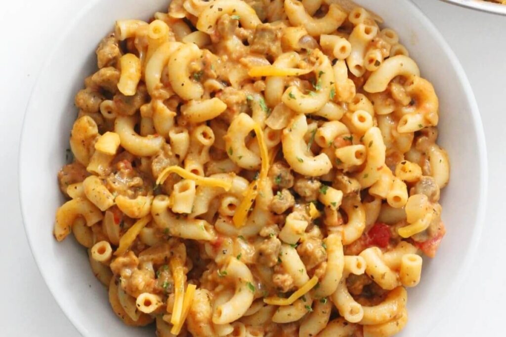 Vegan Hamburger Helper. 