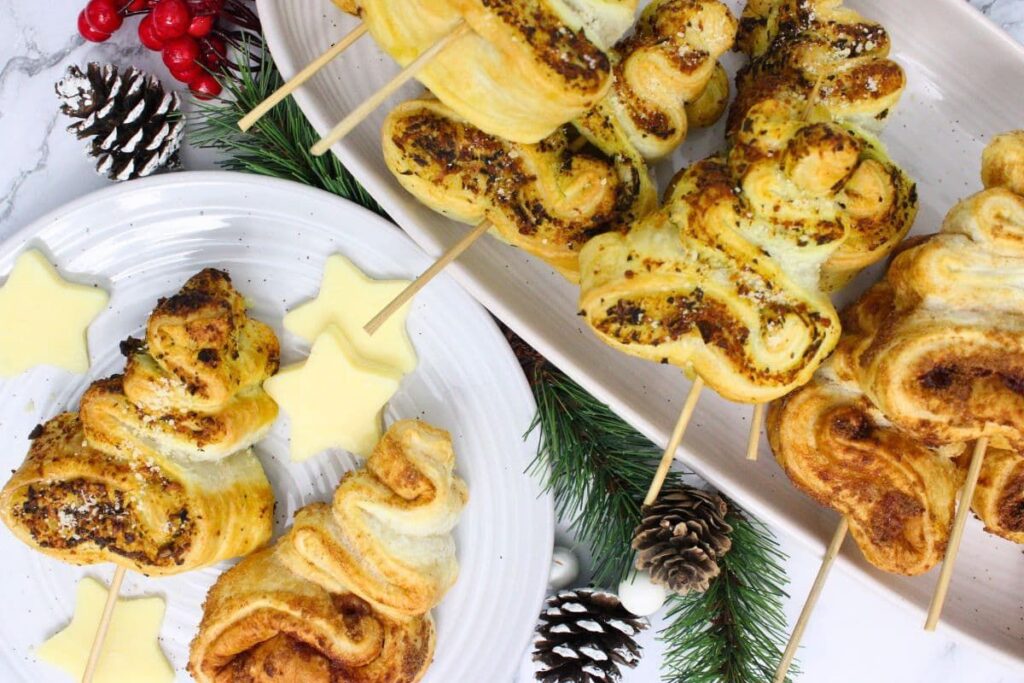 Air Fryer Mini Puff Pastry Christmas Trees.