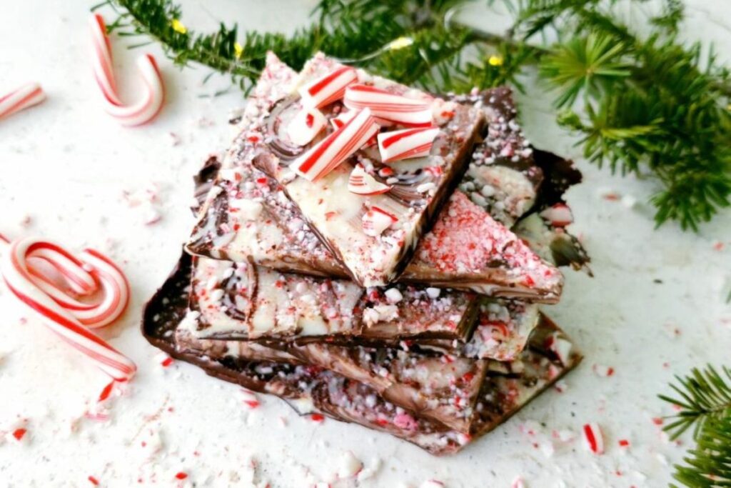 Boozy Peppermint Bark. 