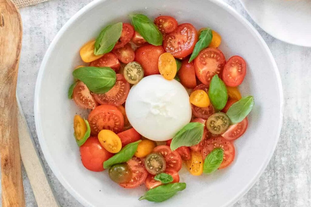 Burrata Caprese Salad.