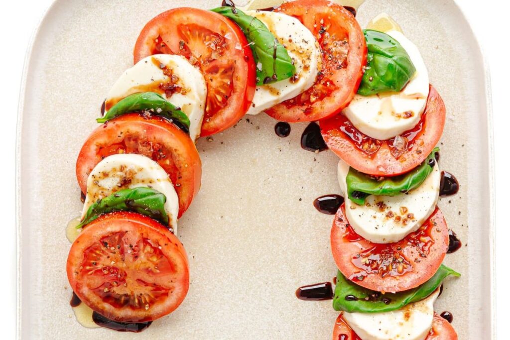Christmas Caprese Salad.