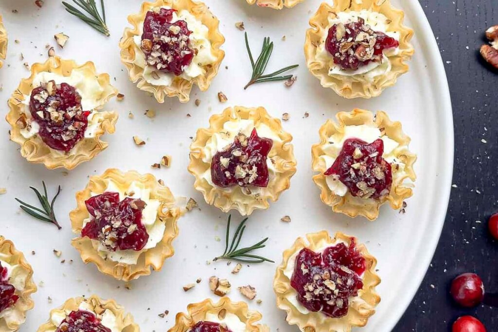 Cranberry Tartlets with Whipped Feta.