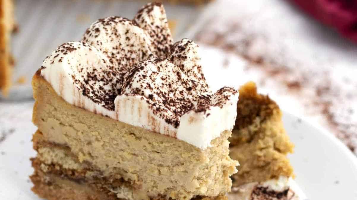 Creamy Tiramisu Cheesecake Recipe.