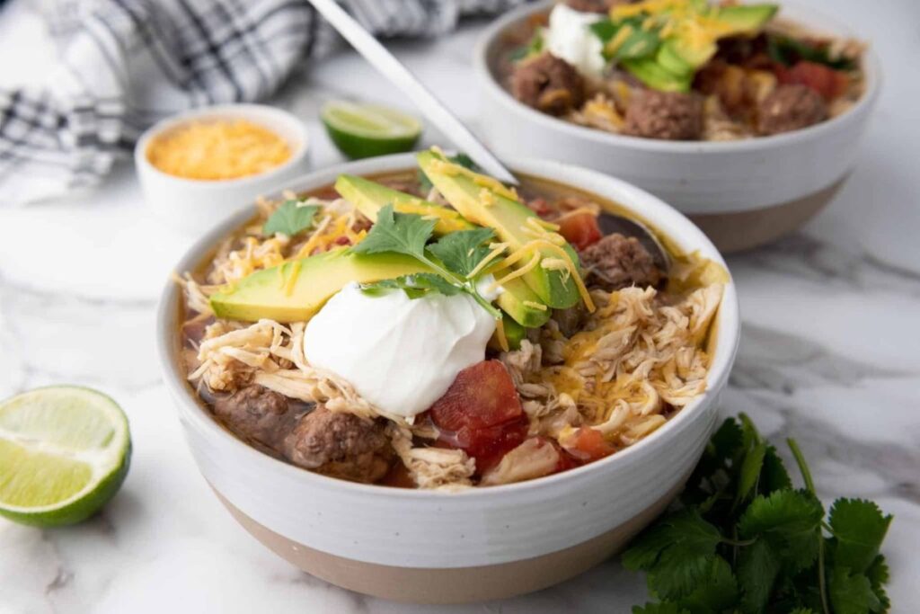 Crockpot Slow Cooker Taco Soup.