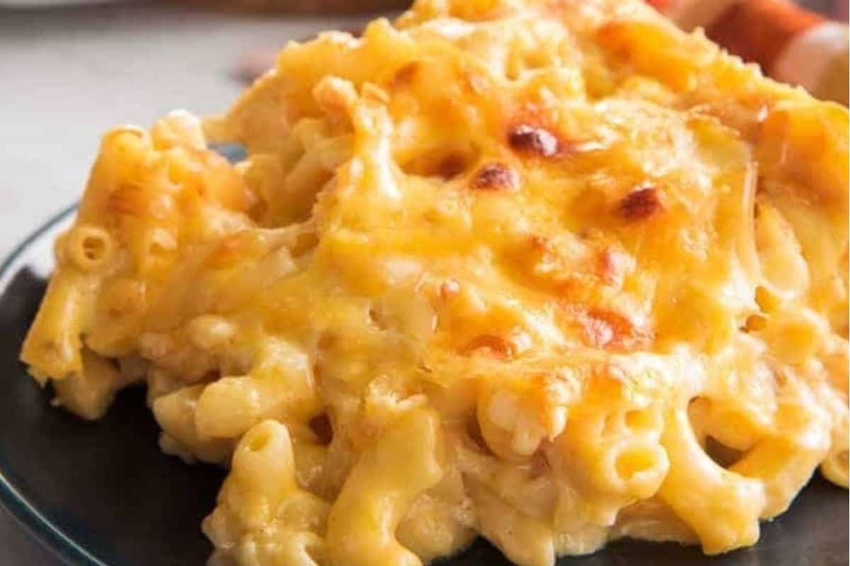 Five Cheese Baked Macaroni and Cheese.