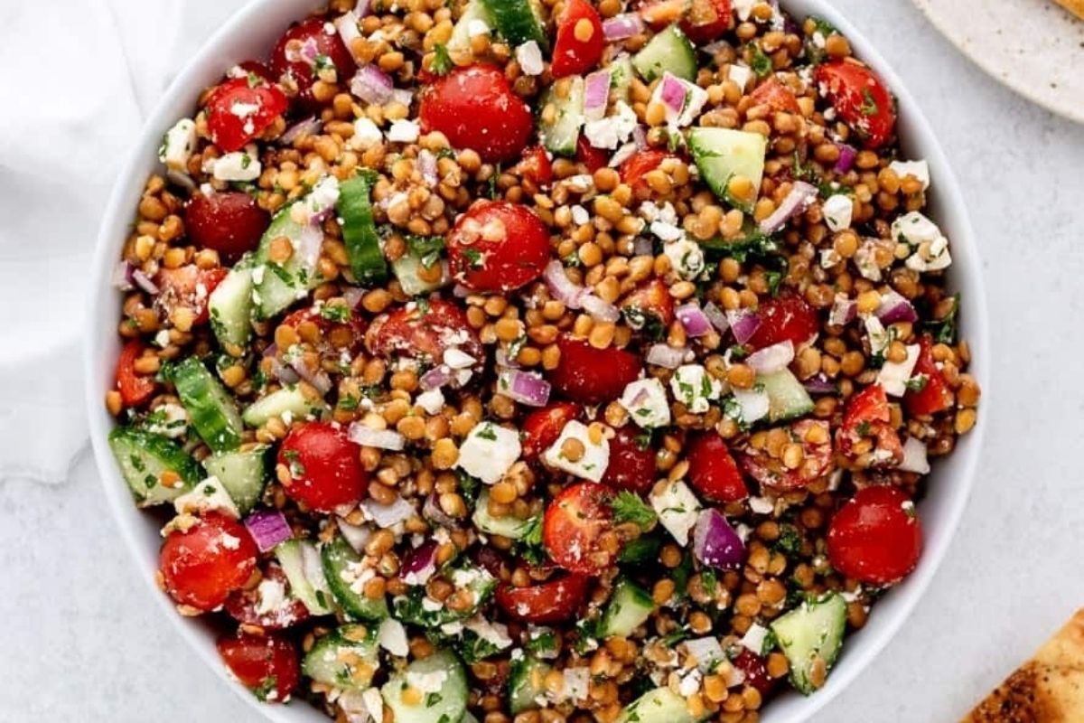 Greek Lentil Salad. 