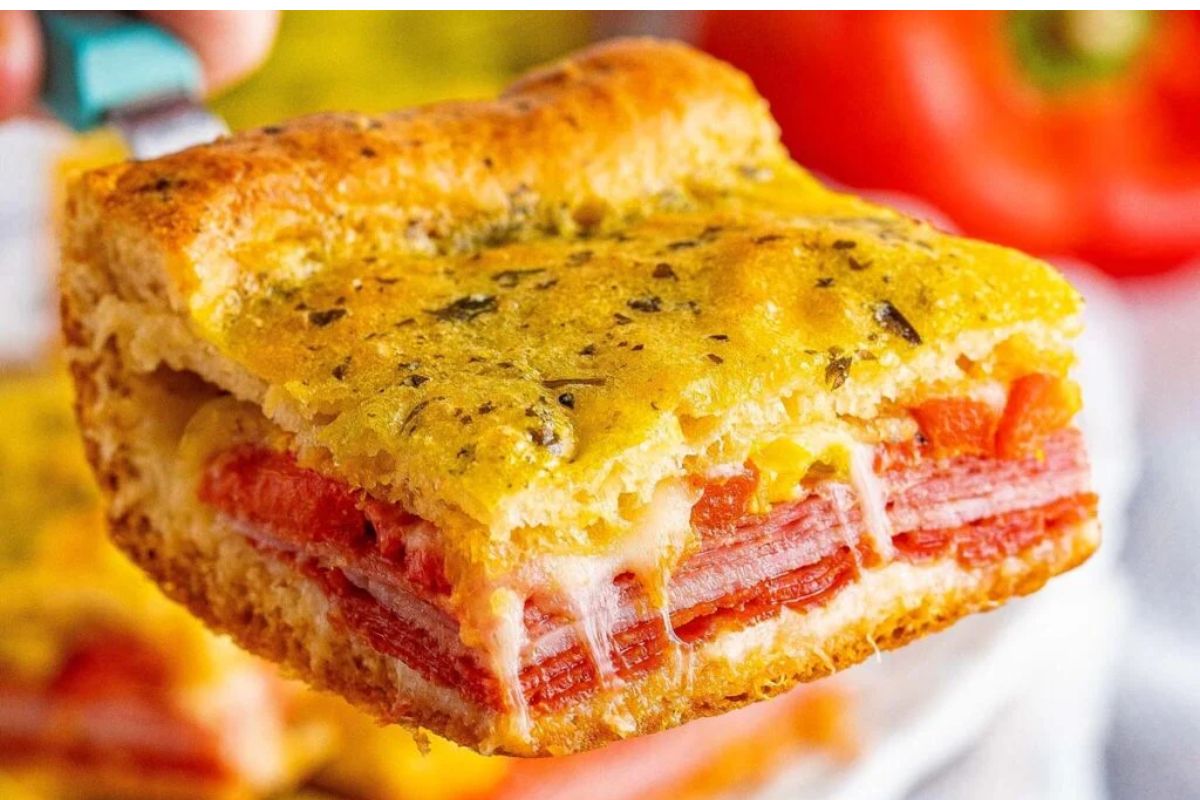 Italian Antipasto Squares. 