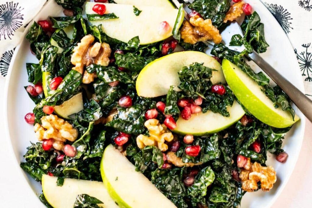 Kale and Pomegranate Salad.