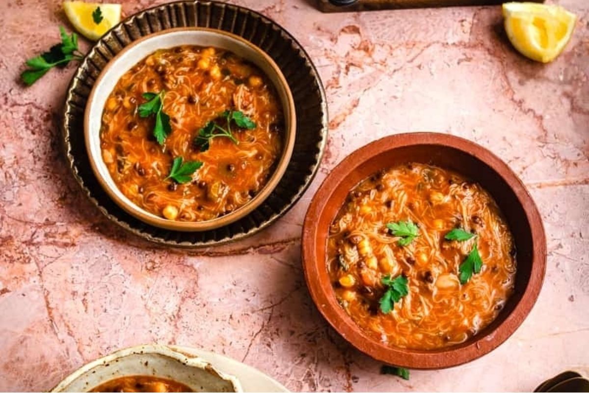 Chickpea & Lentil Soup With Lamb. 