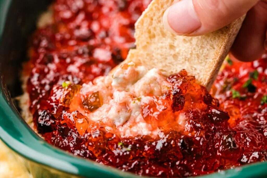 Pepper Jelly Cheese Dip With Bacon.