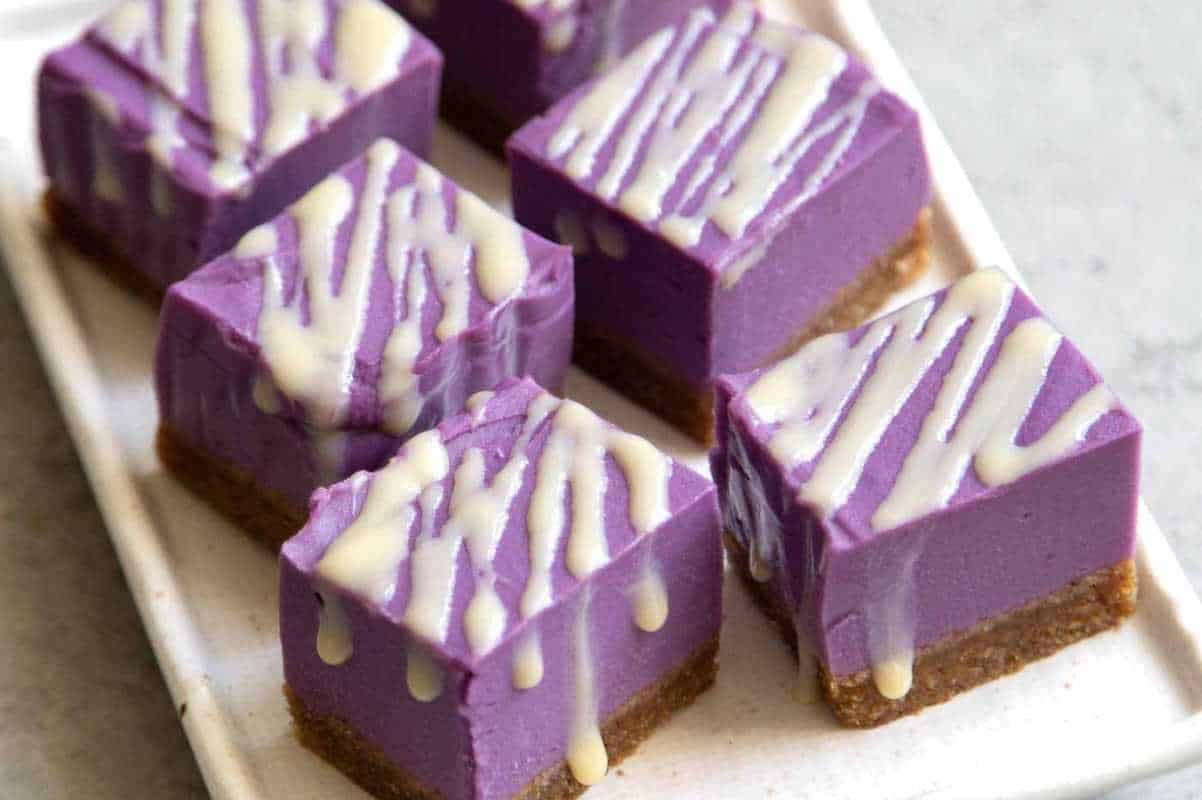 Purple Sweet Potato Pie Bars. 