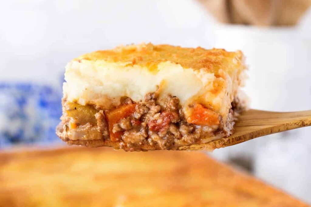 Red Wine Beef and Bison Cottage Pie.