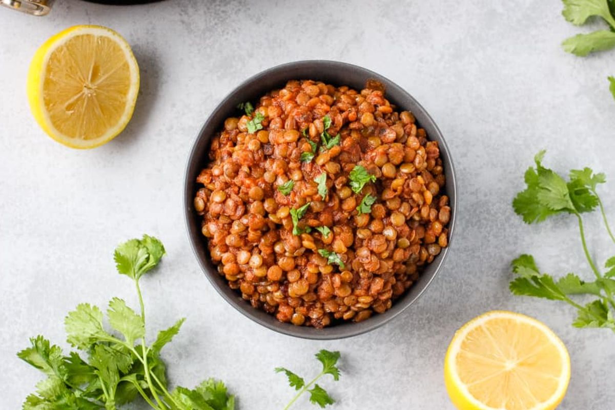 Simple Spiced Lentils. 