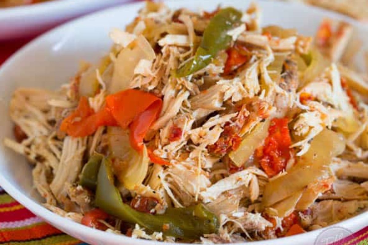 Slow Cooker Chicken Fajitas.