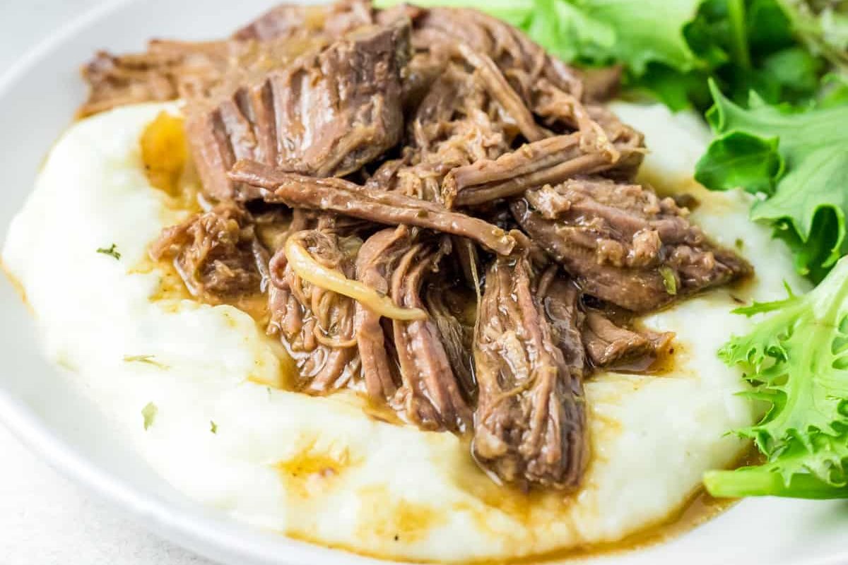 Slow Cooker Shredded Beef.