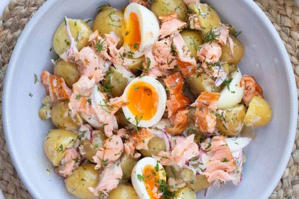 Smoked Salmon Potato Salad.
