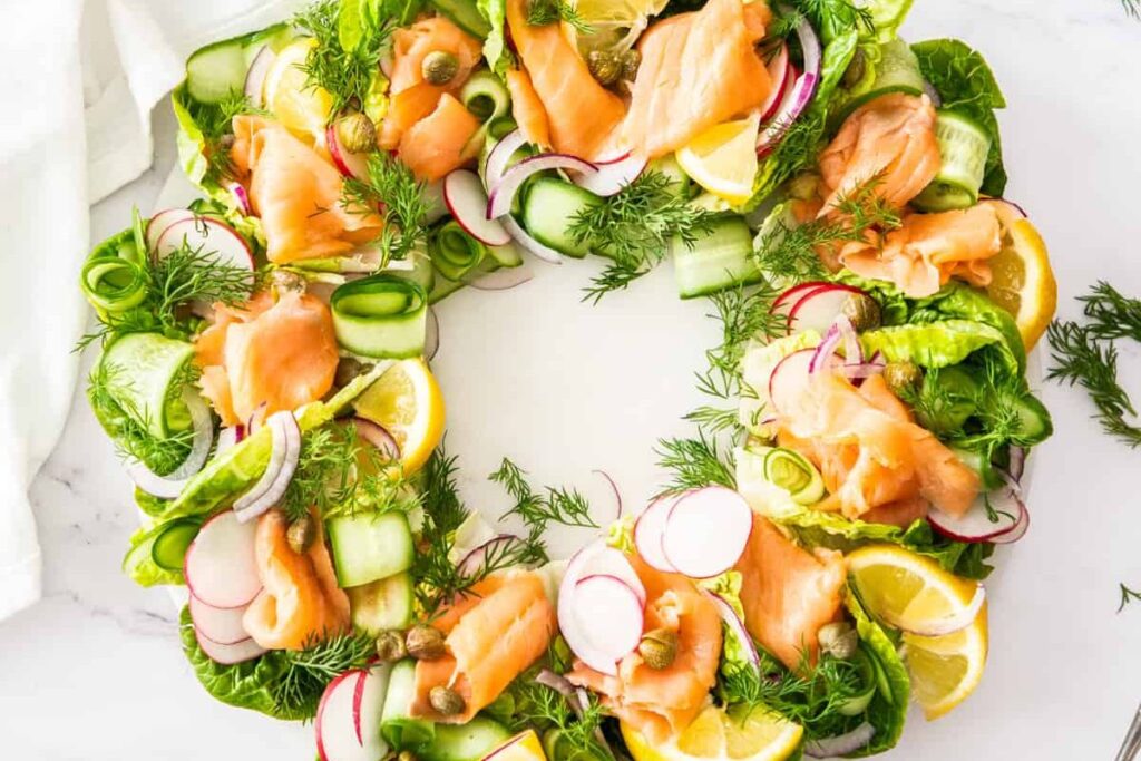 Smoked Salmon Wreath.