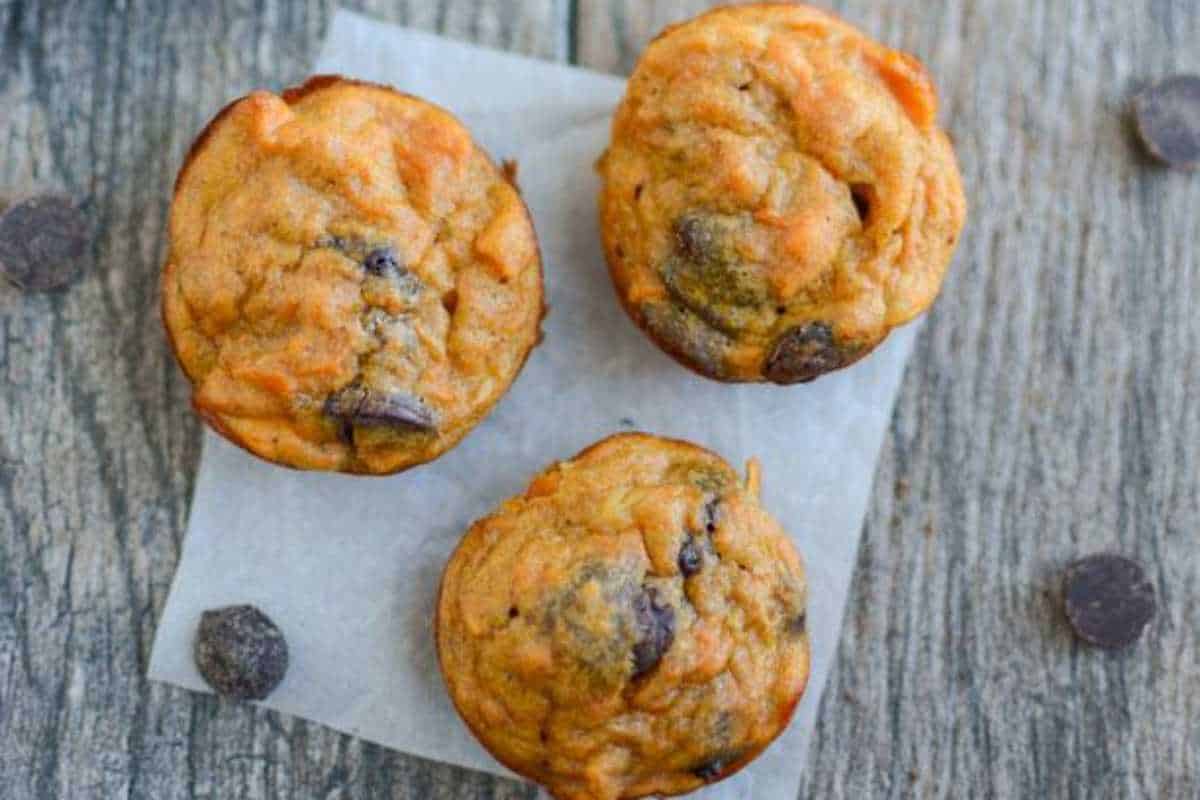Sweet Potato Banana Muffins. 