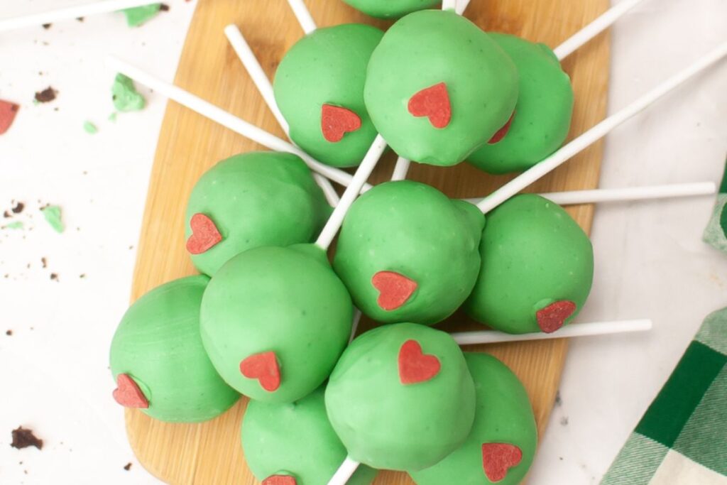 The Best Christmas Grinch Cake Pops Recipe.