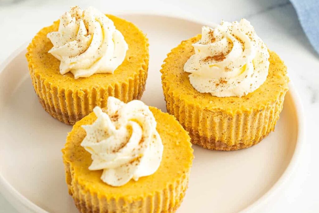 The Best Mini Pumpkin Cheesecakes.